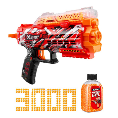 Бластер с гидрогелевыми гранулами  X-Shot Hypergel Стингер 3000 гранул защитные очки Zuru 36728 1